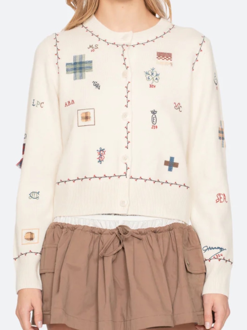 Sea NY Women’s Claira Cardigan, Size XXS, Cream Color